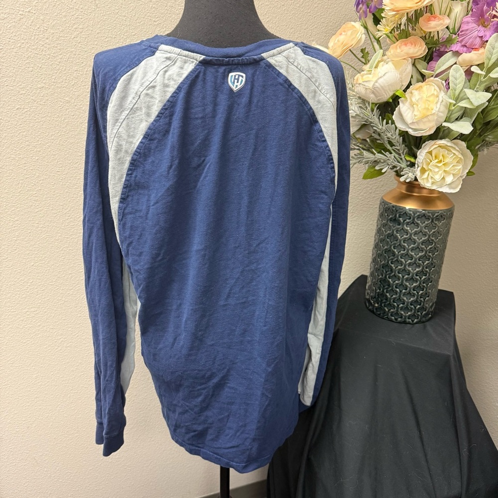 Dallas Cowboys Navy & Gray Raglan Long Sleeve Graphic Tee by Hands High L - Picture 4 of 10